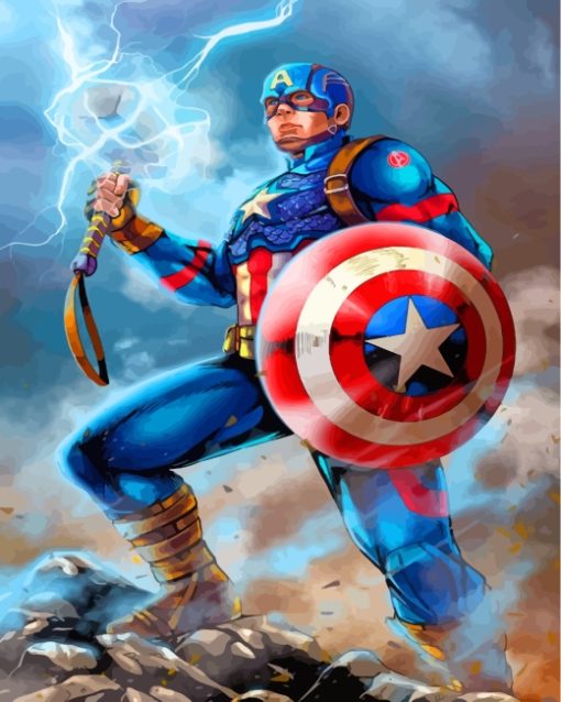 Superhero-Captain-America-paint-by-numbers