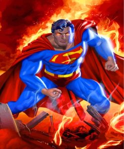 Superman Comic Paint By Numbers