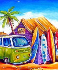 Volkswagen Camper Van Paint By Numbers