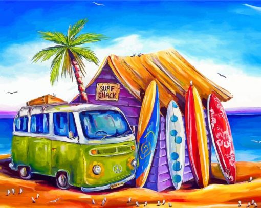 Surfboards-And-Camper-van-paint-by-numbers