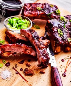Sweet and Spicy Asian Ribs Paint By Numbers