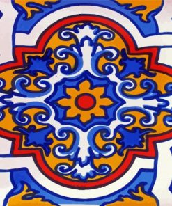Colorful Talavera Patterns Paint By Numbers