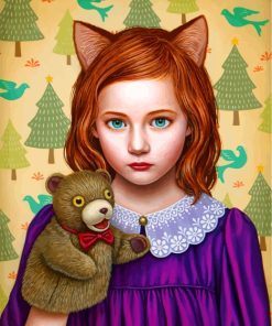 Teddy Bear Talkative Puppet Paint By Numbers