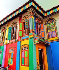 Tan Teng Niah Colorful Buildings Paint By Numbers