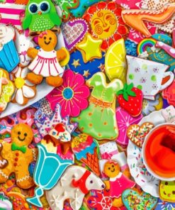 Tea and Cookies Delight Paint By Numbers