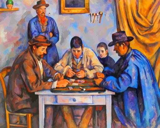 The-Card-Players-paint-by-numbers