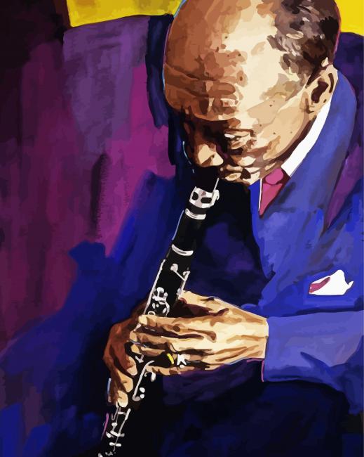 Finalizing The Clarinet Player Jazz Artwork