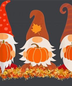 Fall Gnomes Autumn Scene Paint By Numbers