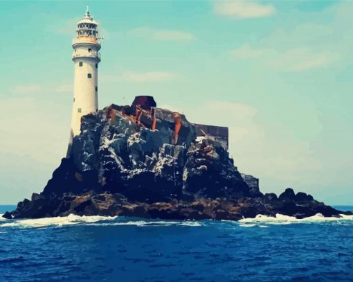 The-Fastnet-lighthouse-paint-by-number