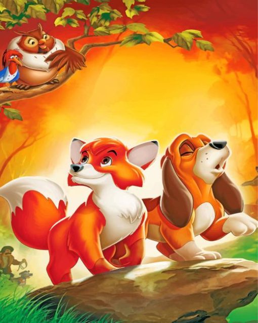 The-Fox-and-the-Hound-paint-by-numbers