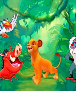 Simba and Friends Paint By Numbers