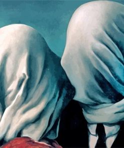 Magritte's The Lovers Paint By Numbers