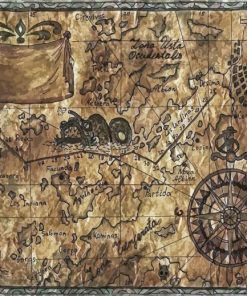 Vintage Pirate Map Paint By Numbers