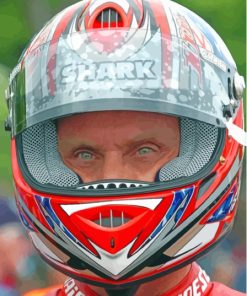 Motorcycle Legend Carl Fogarty Paint By Numbers