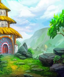 The Straw House Architecture Paint By Numbers