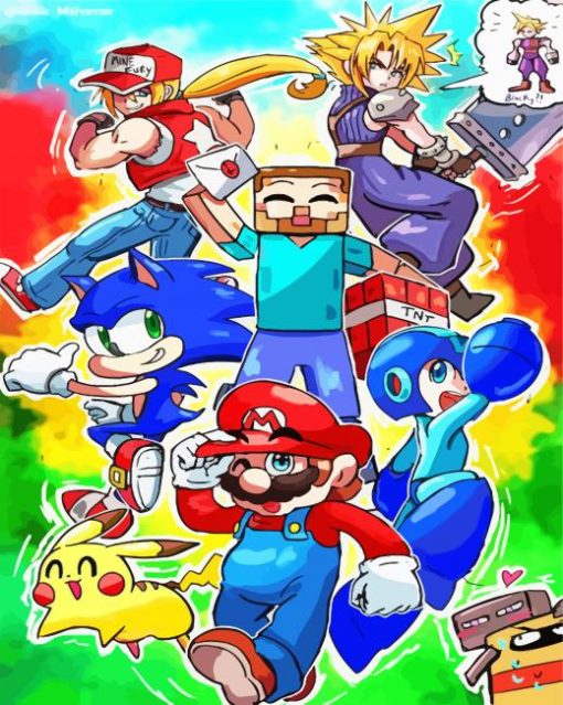The-Super-Smash-Bros-Video-Game-paint-by-number