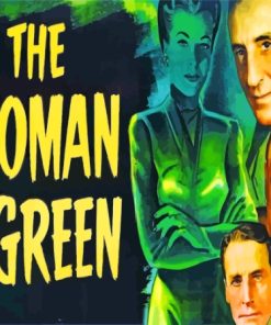 The Woman In Green Vintage Poster Paint By Numbers
