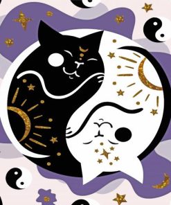 The Yin And Yang Feline Duo Paint By Numbers