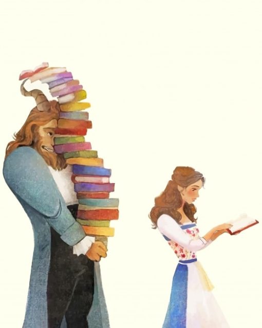 The-beauty-and-the-beast-reading-paint-by-number