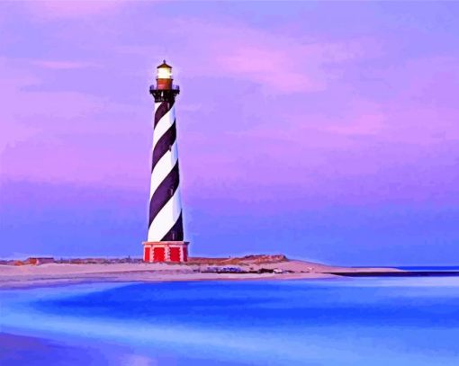 The-cape-hatteras-light-paint-by-numbers