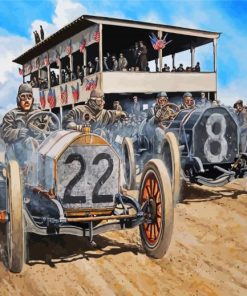 Vintage Race Car Paint By Numbers