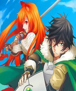 Naofumi Iwatani and Raphtalia Anime Paint By Numbers
