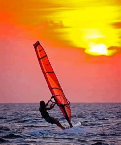 Windsurfer Sunset Adventure Paint By Numbers