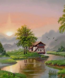 River Landscape Nature Paint By Numbers