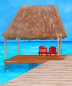Tropical Tiki Hut Island Paint By Numbers