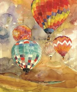 Hot Air Balloon Landscape Paint By Numbers