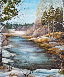 Winter Nature Scene Paint By Numbers