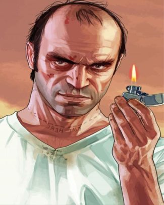 Trevor Philips Game Icon Paint By Numbers