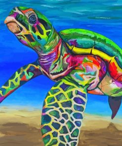Tropical Sea Turtle Paint By Numbers