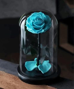 Turquoise Rose Dome Paint By Numbers
