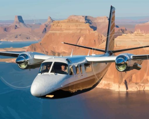 Twin-commander-aircraft-paint-by-number