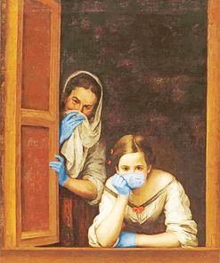 Women Wearing Masks Paint By Numbers