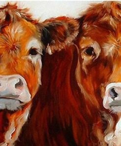 Brown Cow Animal Paint By Numbers