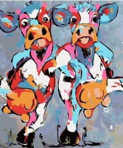 Two Dancing Cows Paint By Numbers
