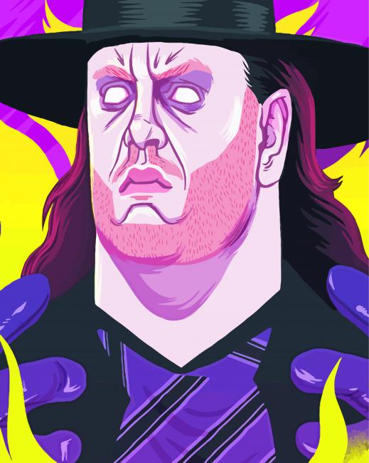 Finalizing Mark Calaway Wrestling Paint By Numbers Artwork