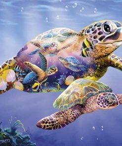 Sea Turtle Wildlife Paint By Numbers