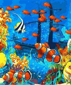 Clownfish Coral Reef Paint By Numbers