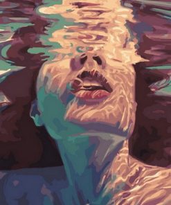 Woman in the Water Scene Paint By Numbers