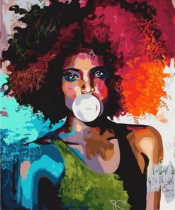 Pop Art Rock Girl Paint By Numbers