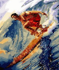 Surfer Boy Seascape Paint By Numbers