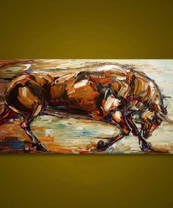 Abstract Bull Painting Paint By Numbers