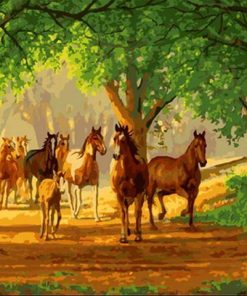 Country Lane Foals Paint By Numbers
