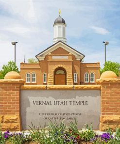 Vernal Utah Temple Inspiration Paint By Numbers