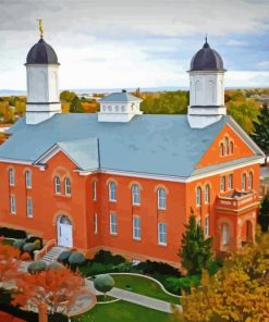 Vernal Utah Temple Scenic Paint By Numbers