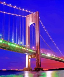 Verrazzano Bridge Sunset Scenery Paint By Numbers