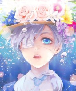 Floral Ciel Phantomhive Anime Paint By Numbers